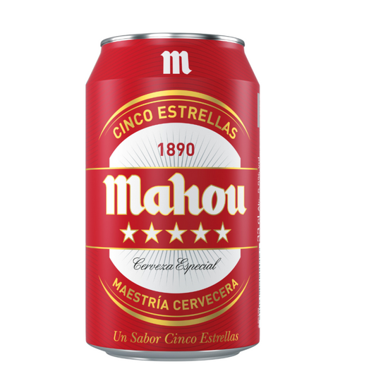 MAHOU 5 ESTRELLAS LATA 24x33 CL.