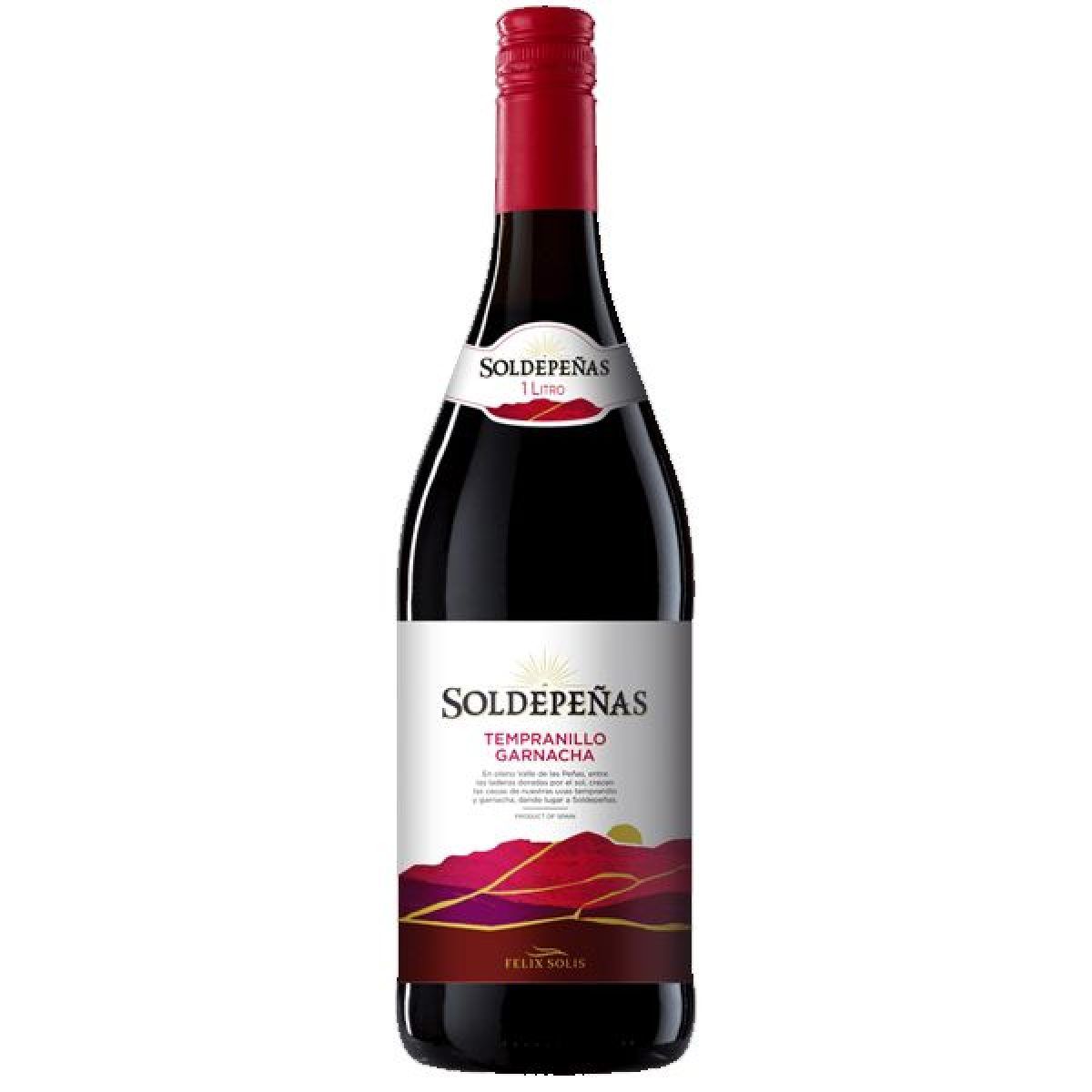 SOLDEPEÑAS VINO TINTO MESA 1 LTR.